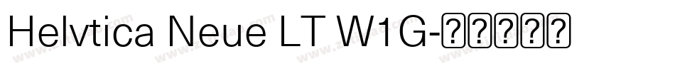 Helvtica Neue LT W1G字体转换